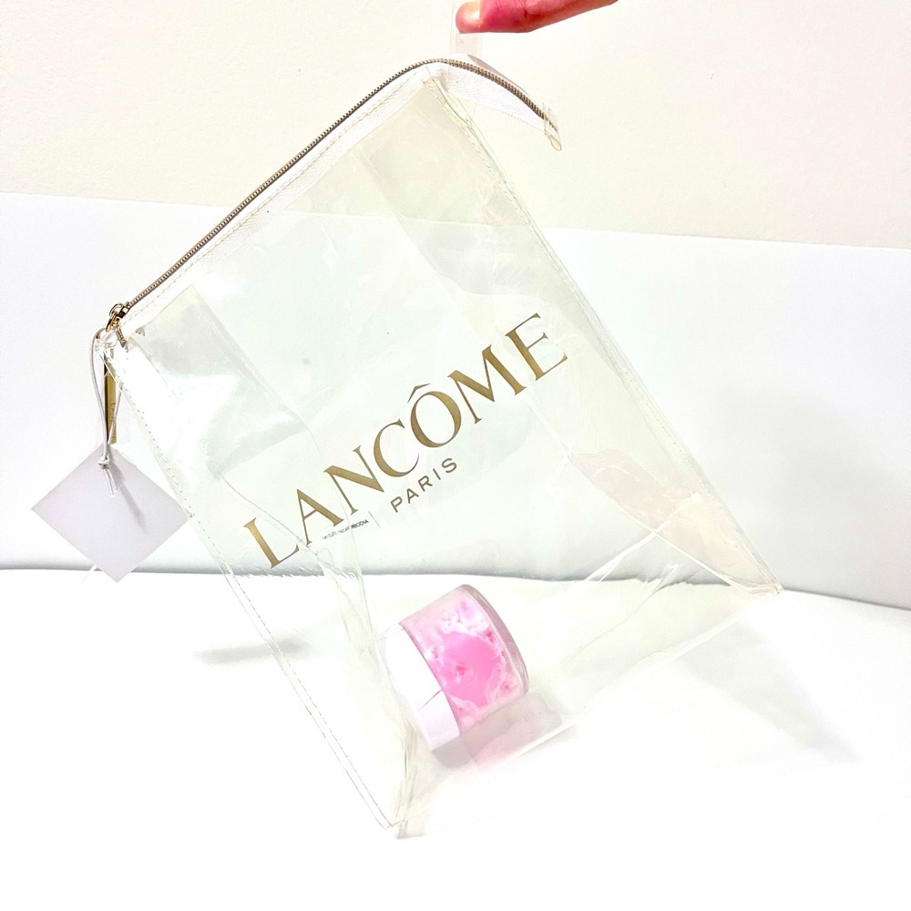 Lancôme Gold Clear Makeup Cosmetic Bag | Travel Essential